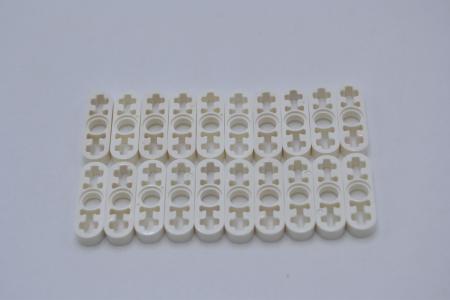 LEGO 20 x Liftarm weiÃŸ White Technic Liftarm Thin 1x3 Axle Holes 6632