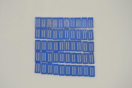 LEGO 50 x Gitterfliese blau Blue Tile 1x2 Grille with Bottom Groove Lip 2412b