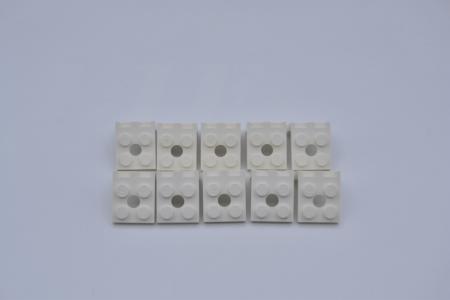 LEGO 10 x Winkelplatte weiÃŸ White Bracket 2x2 - 2x2 with 2 Holes 3956