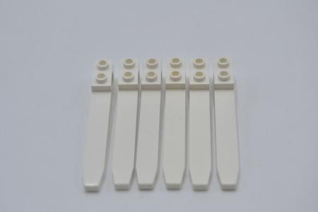 LEGO 6 x Gabel Loch Stapler weiÃŸ White Technic Forklift Fork 2823 