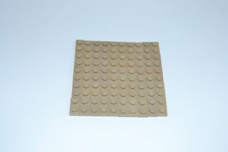 LEGO 50 x Basisplatte Bauplatte dunkelbeige Dark Tan Basic Plate 1x2 3023