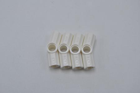 LEGO 4 x Verbinder weiÃŸ White Technic Axle and Pin Connector Angled #3 32016