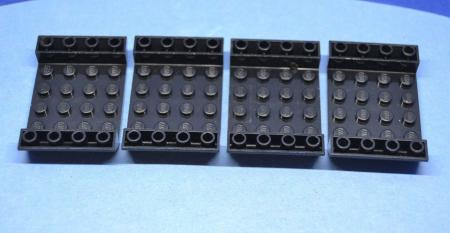 LEGO 4 x Wanne schwarz Black Slope inverted 6x4 with 4x4 Cutout 30283