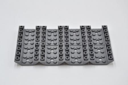 LEGO 8 x Wanne neues dunkelgrau Dark Bluish Gray Slope 4x4 Double 2 Holes 72454