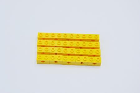 LEGO 20 x Lochstein Kreuz gelb Yellow Technic Brick 1x2 with Axle Hole 32064