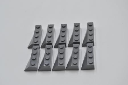 LEGO 10 x Keilstein neues dunkelgrau Dark Bluish Gray Wedge 4x2 Slope Left 43721