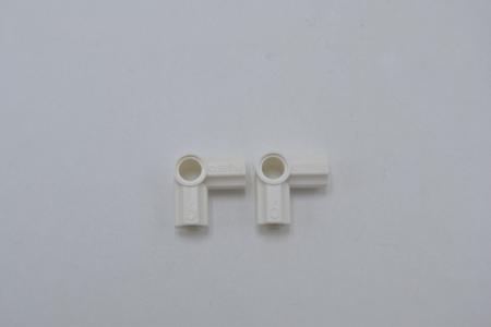 LEGO 2 x Verbinder weiÃŸ White Technic Axle and Pin Connector Angled #6 32014