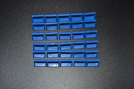 LEGO 30 x Bügel Fliese 1x2 mit Griff blau blue slab with handle 2432 243223