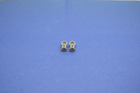 LEGO 2 x Verbinder glatt althell grau Light Gray Technic Axle Pin Connector 44