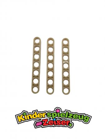 LEGO 3 x Technik Liftarm flach dÃ¼nn beige Tan Technic Liftarm Thin 1x7 32065