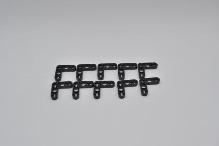 LEGO 10 x Liftarm 90Â° flach schwarz Black Technic Liftarm Thin L-Shape 3x3 32056