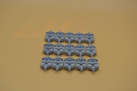 LEGO 15 x Achsplatte neuhell grau Light Bluish Gray Plate 2x2 Reinforced 6157