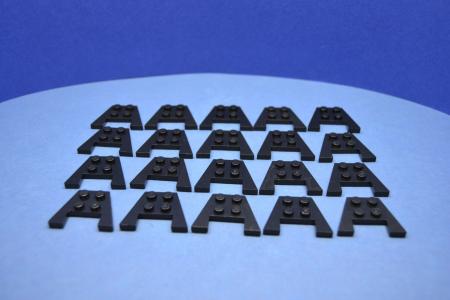 LEGO 20 x FlÃ¼gelplatten schwarz Black Wedge Plate 3x4 without Stud Notches 4859