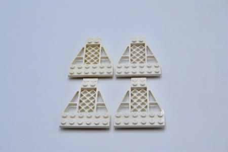 LEGO 4 x FlÃ¼gelplatte Gitter weiÃŸ White Wedge 8x6x2/3 Space 30036
