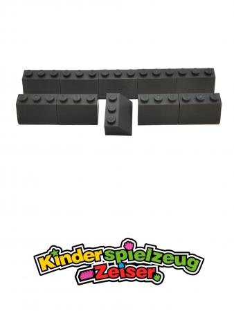 LEGO 10 x Dachstein neues dunkelgrau Dark Bluish Gray Slope 45 2x3 3038