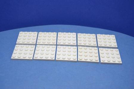 LEGO 10 x Basisplatte Bauplatte weiÃŸ White Basic Plate 4x4 3031