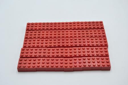 LEGO 50 x Basisstein Grundstein Baustein rot Red Basic Brick 2x3 3002