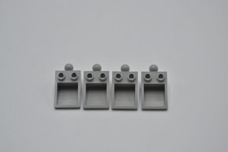 LEGO 4 x Baggerschaufel althell grau Light Gray 3x2 Hollow with Tow Ball 4089