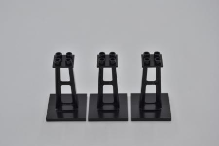 LEGO 3 x StÃ¼tze SÃ¤ule Pfeiler TrÃ¤ger schwarz Black Support 4x4x5 Stanchion 2680