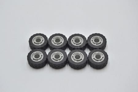 LEGO 8 x Reifen Felge althell grau Light Gray Wheel 11mm D. x8mm 42610c04