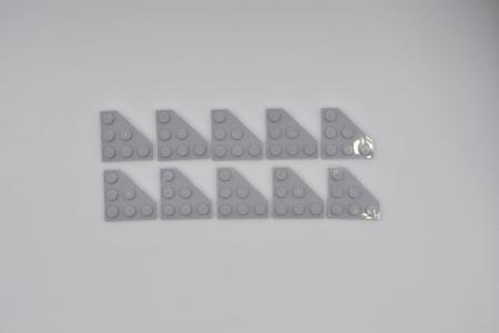 LEGO 10 x Eckplatte neuhell grau Light Bluish Gray Wedge Plate 3x3 Corner 2450