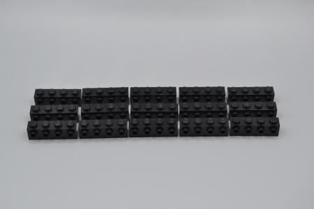 LEGO 15 x Konverterstein schwarz Black Brick Modified 1x4 Studs on Side 30414