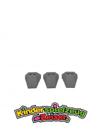 LEGO 3 x Keilstein neuhell grau Light Bluish Gray Wedge 4x4 Stud Notches 48933