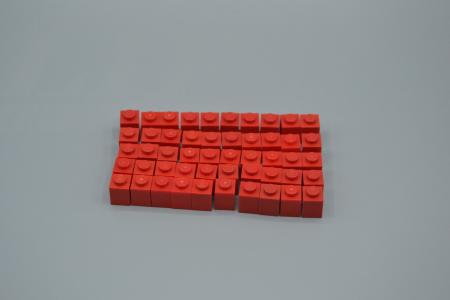 LEGO 50 x Basisstein Baustein Grundstein rot Red Basic Brick 1x1 3005