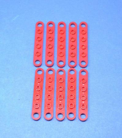 LEGO 10 x Gelenkverbinder rot Red Technic Plate 1x6 with Toothed Ends 4262