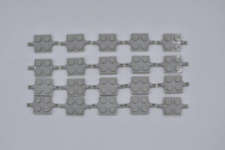 LEGO 20 x Achsplatte althell grau Light Gray Plate 2x2 Wheels Holder 4600