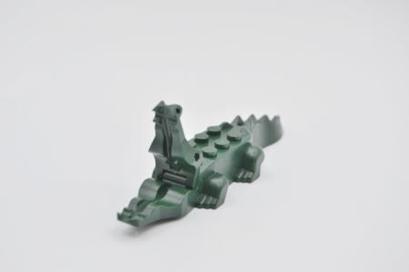 LEGO Tier Krokodil dunkelgrÃ¼n Dark Green Alligator Crocodile 8 Teeth 6026c01