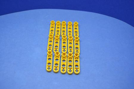 LEGO 15 x Technik Liftarm 1x4 Noppenverbinder gelb yellow technic 2825