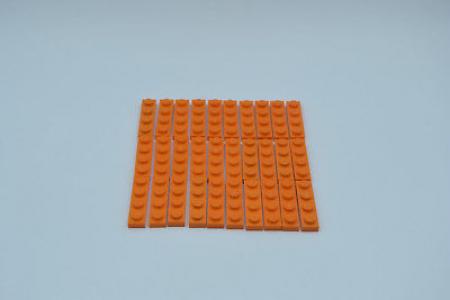 LEGO 30 x Basisplatte 1x4 orange orange basic plate 3710 4118782