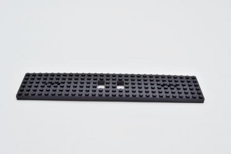 LEGO Eisenbahn Platte schwarz Black Train Base 6x28 3 Round Holes Each End 4093a