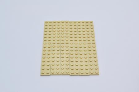 LEGO 6 x Basisplatte Bauplatte Grundplatte beige Tan Basic Plate 2x16 4282