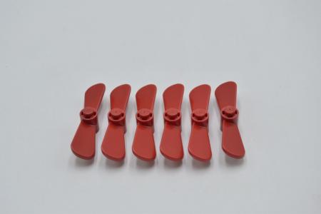 LEGO 6 x Propeller Flugzeug rot Red Propeller 2 Blade Twisted 4745