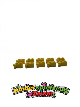 LEGO 10 x Scharnier Gelenkstein gelb Yellow Hinge Brick 1x4 Top 3830