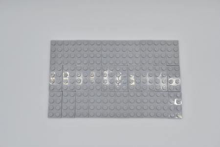 LEGO 30 x Basisplatte Bauplatte neuhell grau Light Bluish Gray Plate 2x4 3020