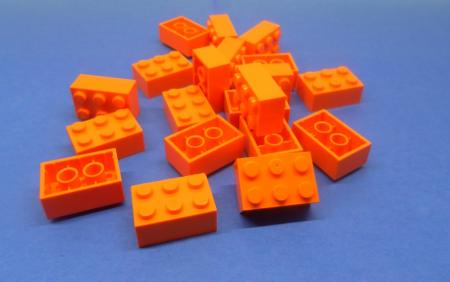 LEGO 20 x Basisstein 2x3 orange orange basic brick 3002 4153826