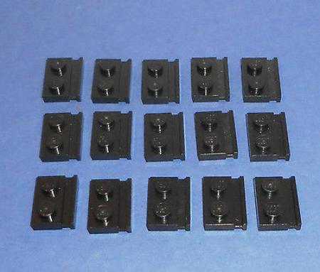 LEGO 15 x Platte 1x2 schwarz Führungsschiene guide rail black 32028 4107761