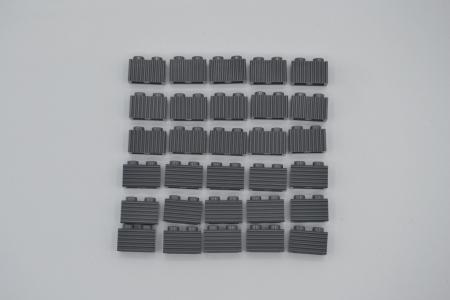 LEGO 30 x Steine neues dunkelgrau Dark Bluish Gray Brick 1x2 Grille 2877