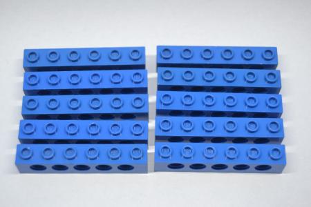 LEGO 10 x Lochstein Lochbalken blau Blue Technic Brick 1x6 with Holes 3894