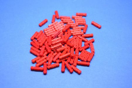 LEGO 100 x Technik Kreuzstange 1x2 Kreuzachse rot red 2M cross axle groove 32062