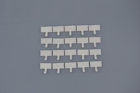 LEGO 20 x Platte 1x2 mit Haken weiß white plate w. hook 4623 462301