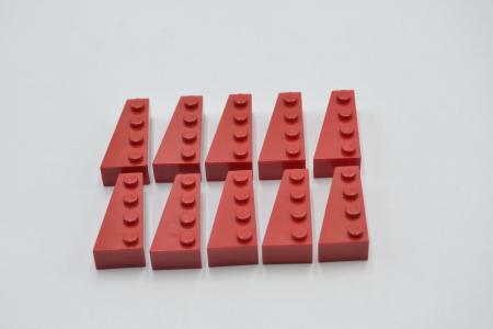 LEGO 10 x Keilstein FlÃ¼gel schrÃ¤g rot Red Wedge 4x2 Left 41768