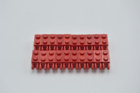 LEGO 20 x Rasterscharnier rot Red Hinge Brick 1x2 Locking with 2 Fingers 30365