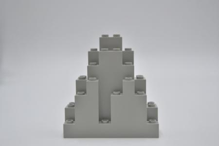 LEGO Fels Mauer Burg althell grau Light Gray Rock Panel 3x8x7 Triangular 6083