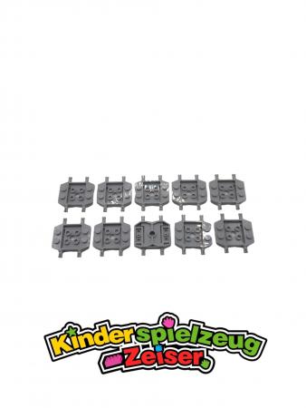 LEGO 10 x Fahrzeug Achsplatte neuhell grau Light Bluish Gray Vehicle 24326