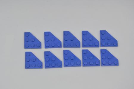 LEGO 10 x Ecke Flügel Platte 3x3 blau blue wedge wing plate 2450 4609330