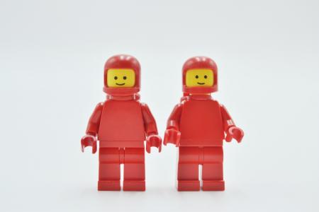 LEGO 2 x Figur Minifigur Classic Space rot Airtank red sp127 aus Set 926